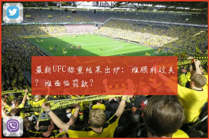 最新UFC称重结果出炉:谁顺利过关?谁面临罚款?