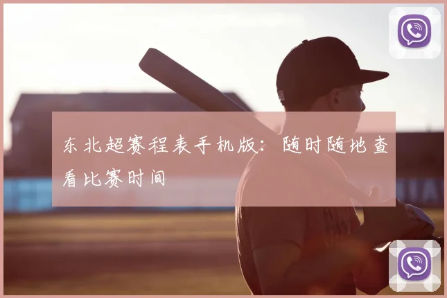 东北超赛程表手机版：随时随地查看比赛时间